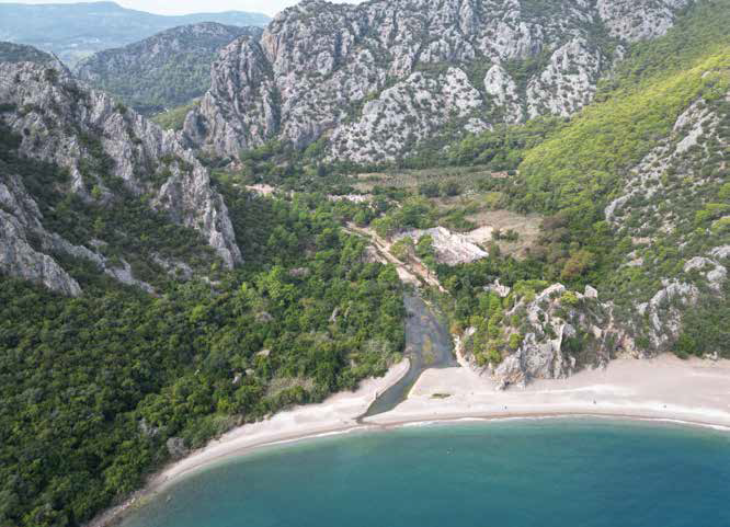 Aerial landscape of Olympos